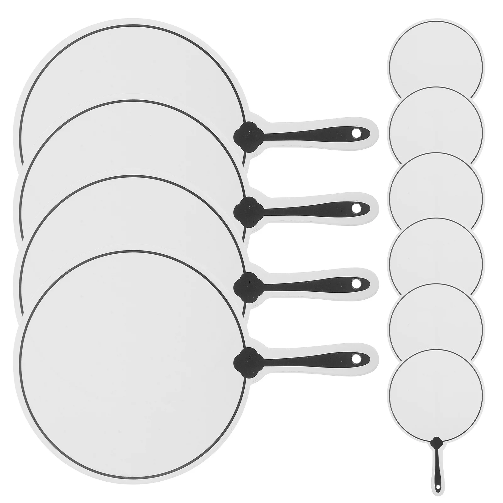 

12 PCS Blank Fan Shape Bookmarks Cardstock for DIY Projects White Hole Tags Pupils Paper Craft Presents
