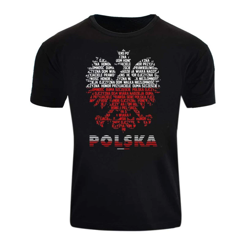 

Polish National Color Eagle Coat of Arms Polska T-Shirt 100% Cotton O-Neck Short Sleeve Summer Casual Mens T-shirt Size S-3XL