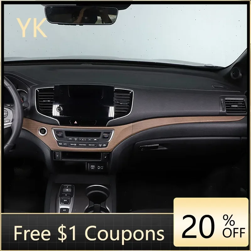 

ABS Carbon Fiber Car Center Console Dashboard Panel Decorative For Honda Pilot 2016-2022 Interior Car Accessories