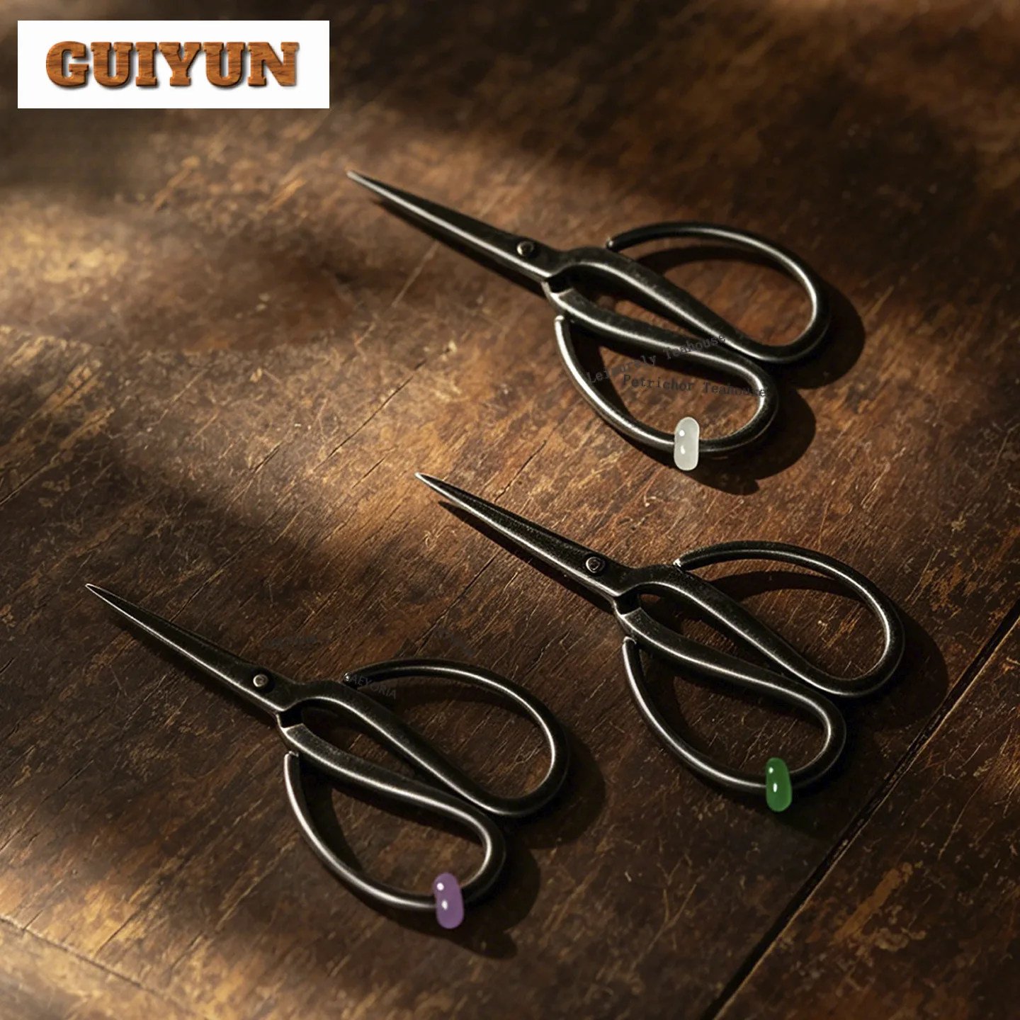 Cast Iron Tea Bags Scissors Elegant Embroidery Cutting Sewing Tailor Shears Needlework Craft Household Tea Items Decoration