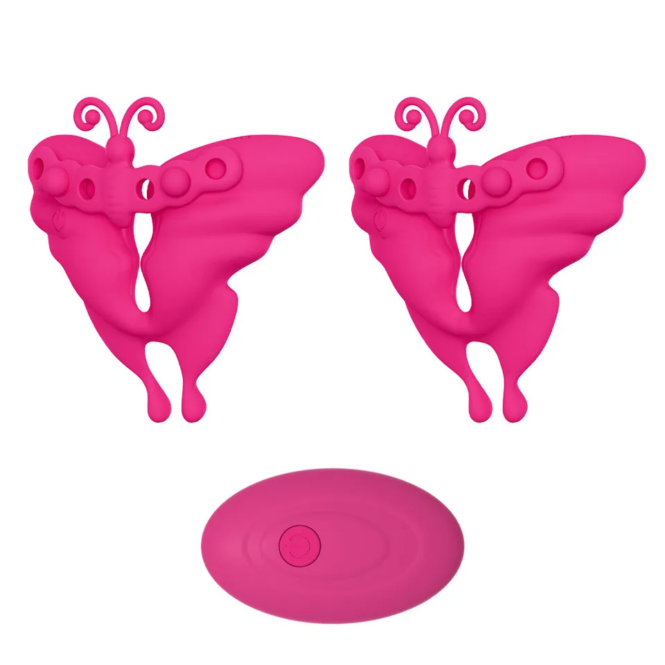 Female Nipple Vibrator Butterfly Nipple Clamps Stimulating Nipple Massager Masturbator Couples' Teasing Adult Sex Toys For Women