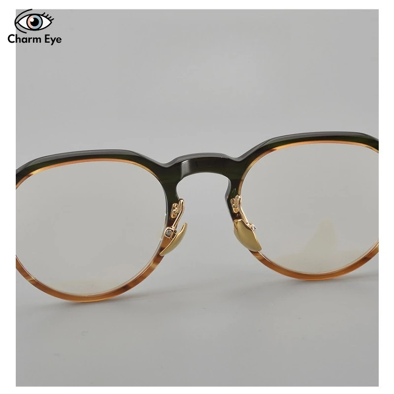 2025 اليابان الرجعية الرجال خلات إطارات النظارات عالية الجودة البيضاوي إطار كبير موضة النساء قصر النظر القراءة مكافحة نظارات الضوء الأزرق