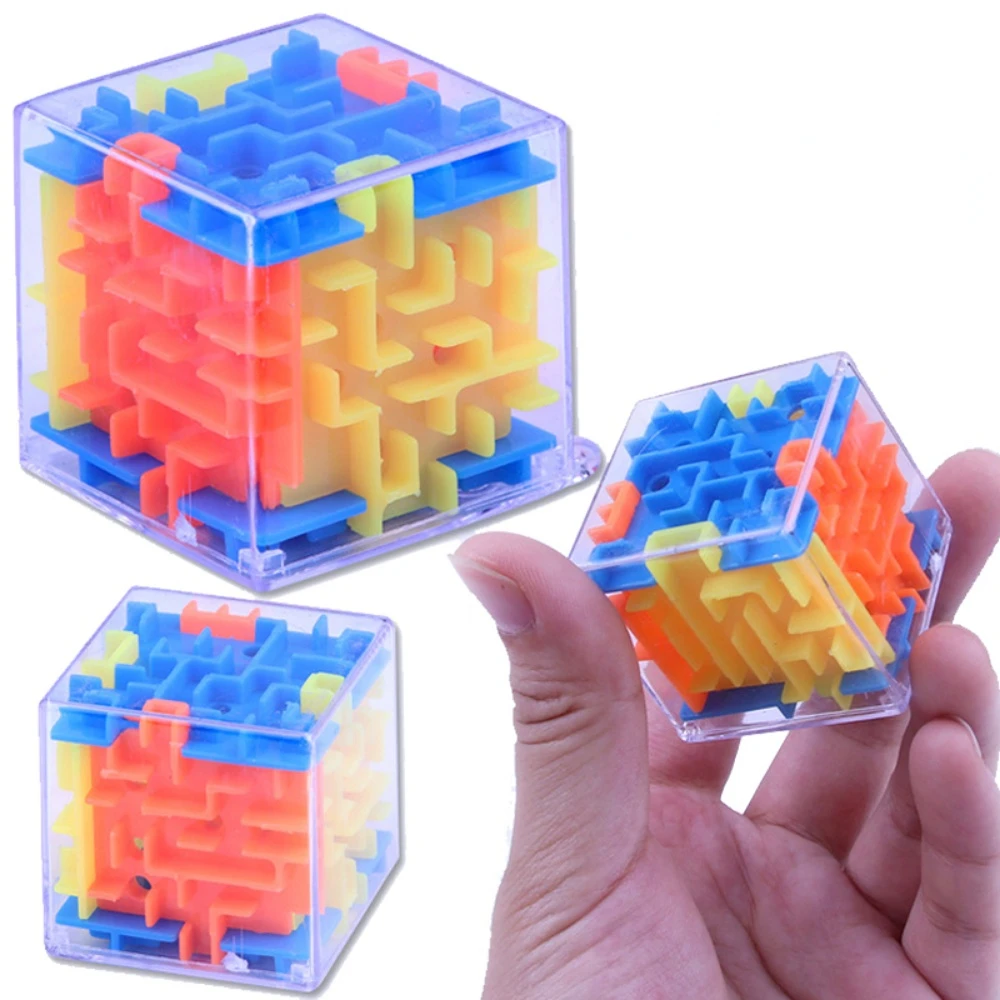 

Fun 3D Maze Educational Toy Mini Magic Cube Puzzle Toys Brain Teasers Challenge Kids Early Educational Games Relieve Stress Toy