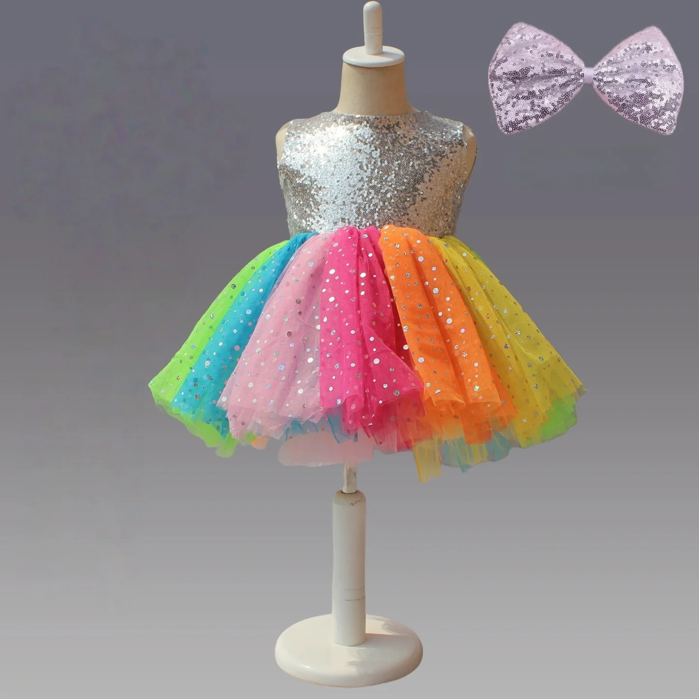 

jazz Dance Costume Girls Lyrical Contemporary Freestyle Sequined Dance Dress Girls Children Stage Wear Festival Celebration