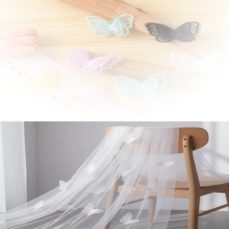 10Pcs/pack Embroidery Lace Butterfly Sew Iron On Patch Badge Wedding Bridal Dress Embroidered Applique Craft DIY Sewing Supplies