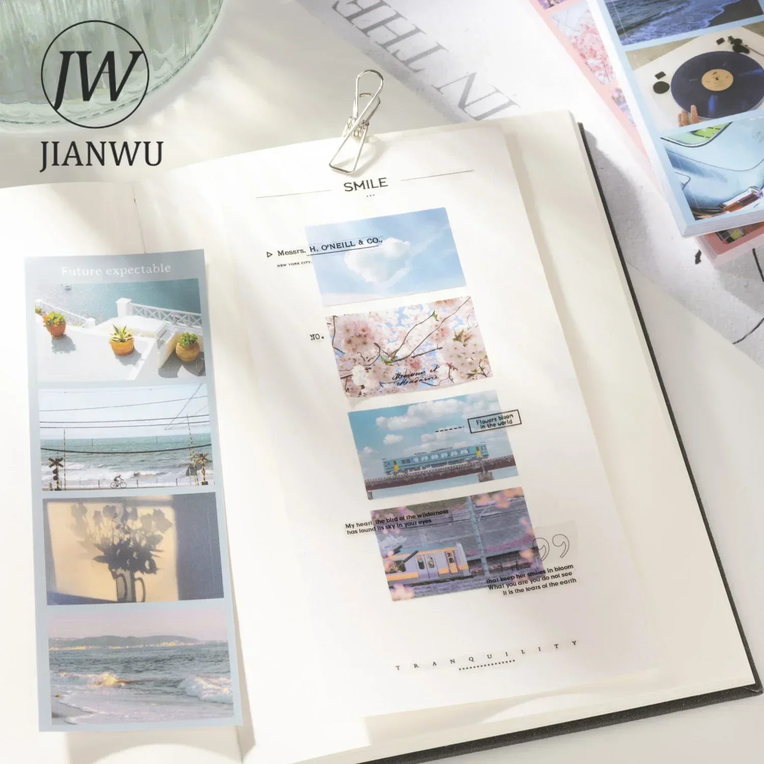 JIANWU Life Is Small and Beautiful Series Vintage Landscaping Material Collage Sticker Book Creative DIY Journal Stationery