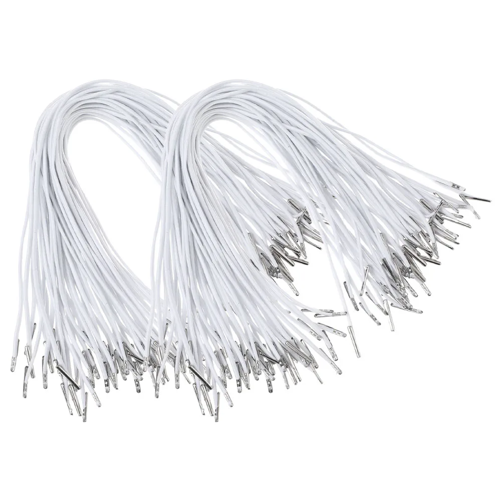 

200pcs Elastic Barbed Cords for Masks Crafts Book Binding School Projects Lightweight Versatile Iron Rubber Nylon Fabric DIY