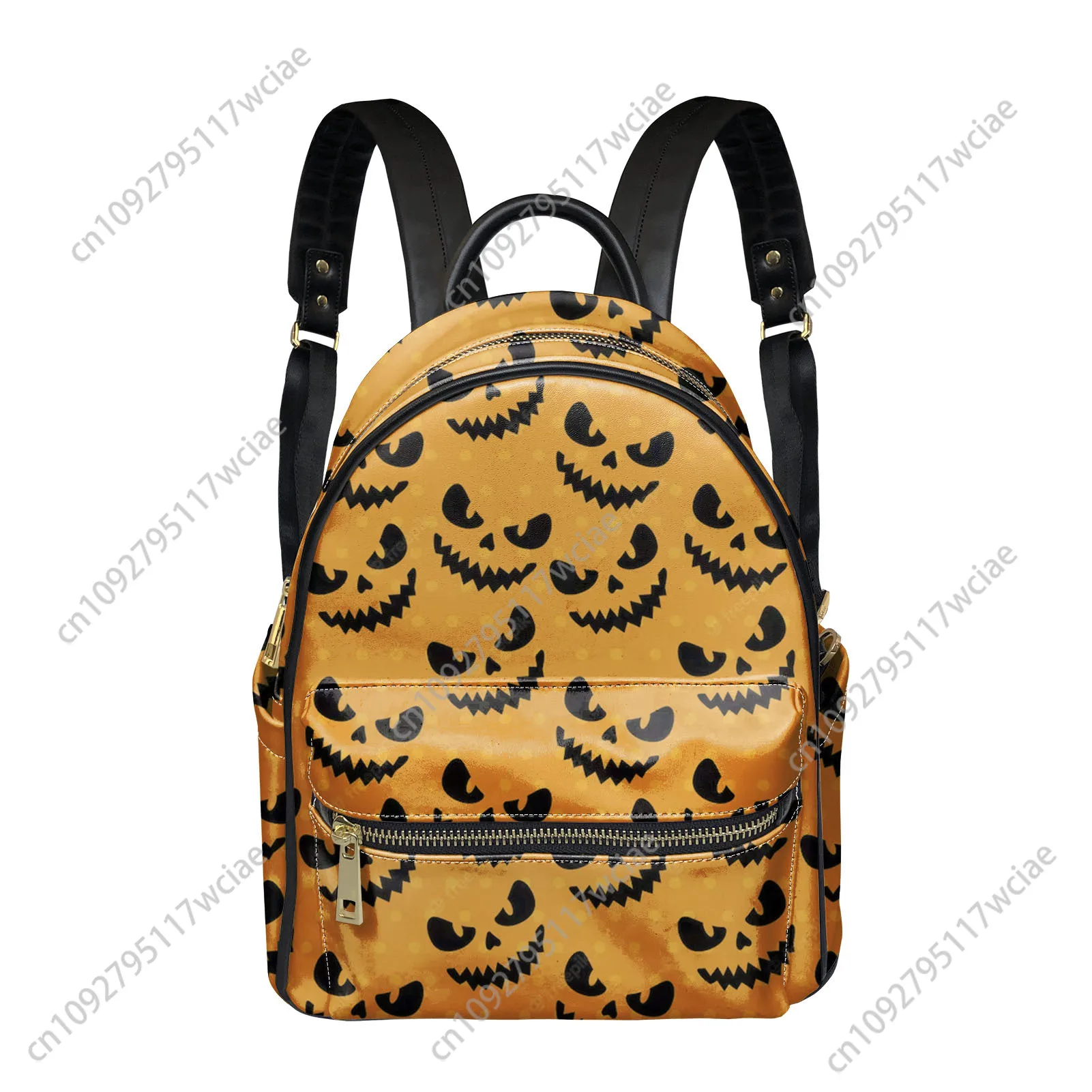 

Halloween Pumpkin Clown Backpack Womens Men Personalized Double Shoulder Bag Business Travel Bookbag Rucksack Gift Daypack
