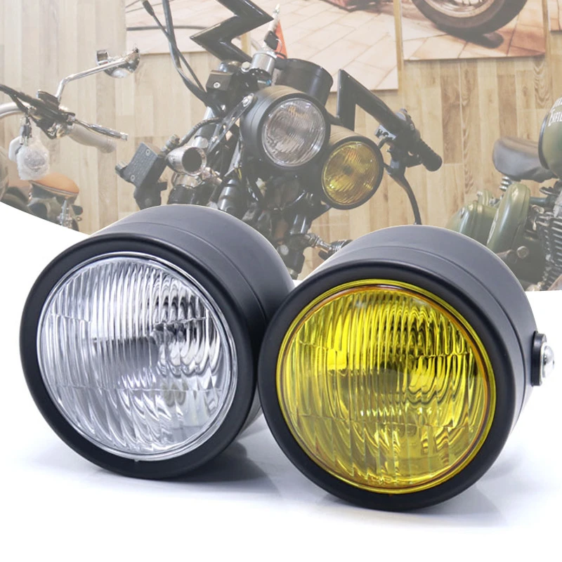 

Retro Motorcycle Headlights Vintage 5" Headlights for Cafe Racers Custom Motorcycle Headlights Motorcycle Accessories