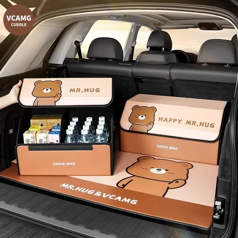 

Cute car trunk storage box,Amusing Novelty auto supplies,Fashionable cartoon storage box Cute multifunctional trunk organizer