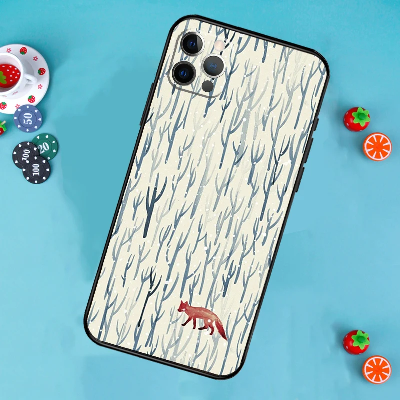 الشتاء الثعلب الثعلب قضية الهاتف آيفون 17 الهواء 16 15 14 13 11 12 برو ماكس 13 12 mini 15 16 زائد 16e غطاء فوندا #4
