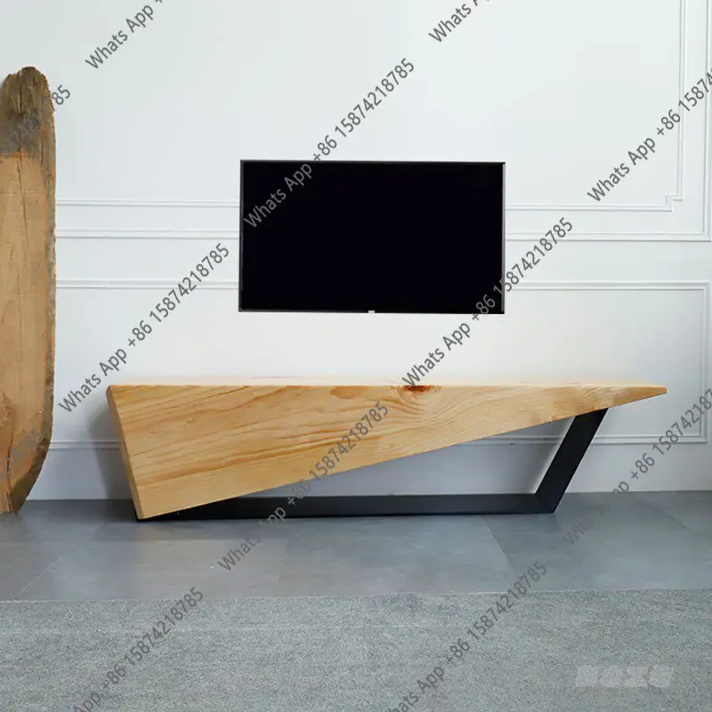 Workshop creative simple industrial style TV cabinet retro nostalgic designer solid wood bedroom audio-visual cabinet