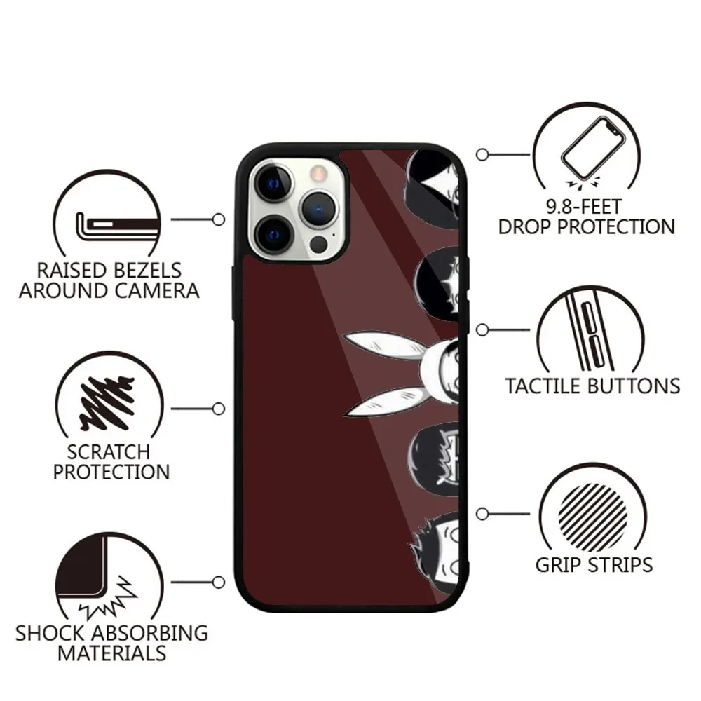 Anime B-Bobs B-Burgers Phone Case For iPhone 16,15,14,13,12,11,Plus,Pro,Max,Mini Magsafe Magnetic Wireless Charging