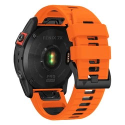 Pulseira de silicone para Garmin Fenix, pulseira de relógio original, pulseira QuickFit para Garmin Fenix 8 E 7 7X 6 6X Pro 5 5X Plus, 22mm, 26mm