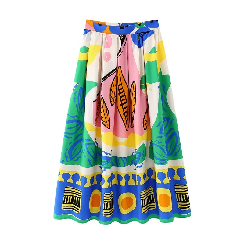 

Spring New Women's Faion ort Top Cotton Print Skirt Versatile Polyester Fabric Content 7%-80% Spring 2023 Collection