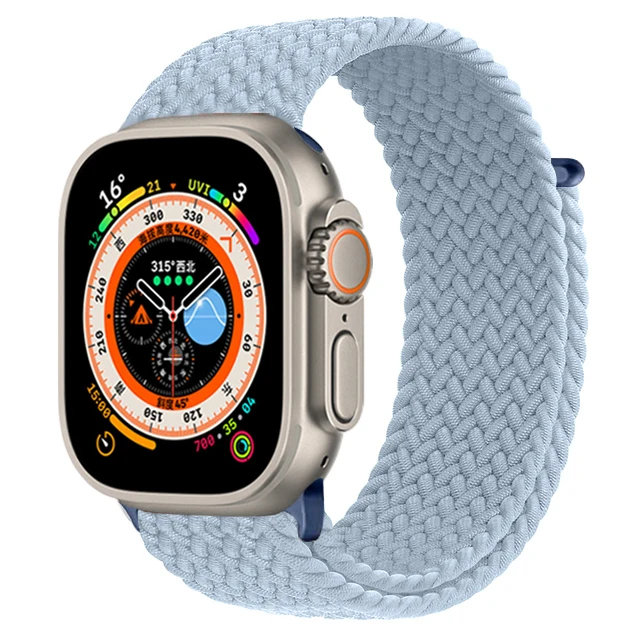 Geflochtene Solo Loop für Apple Watch Ultra Band 49 mm 45 mm 44 mm 40 41 42 46 mm Correa-Armband iWatch-Serie 11 10 9 7 SE 8 6 5 Armband