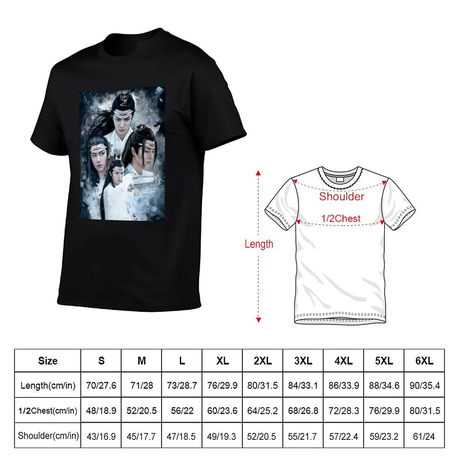 The Untamed. Lan Wangji T-Shirt customizeds graphic t shirts cotton t shirt men