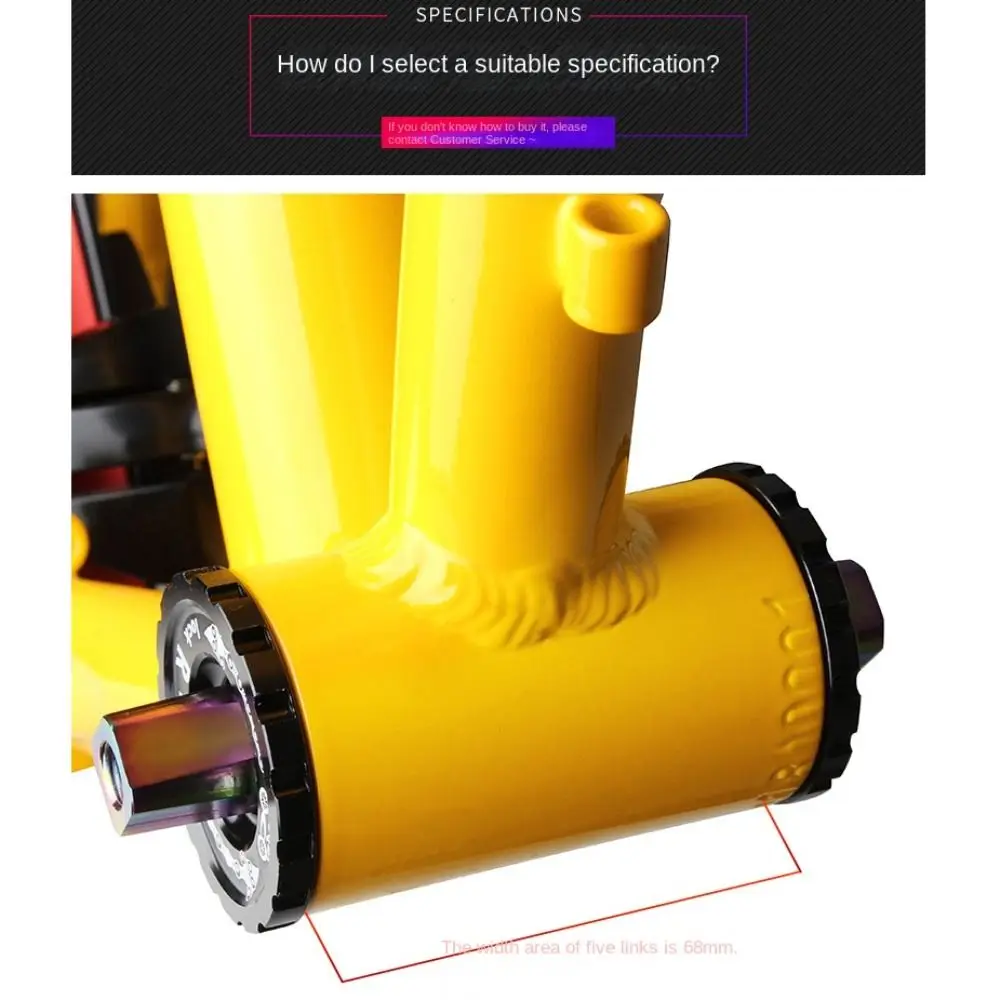 

119MM MTB Bike Axle Titanium Alloy Sealed Bearing Thread Kit Bike Crankset Shaft Ceramic Axle Bicycle BB Bicycle Bottom Bracket