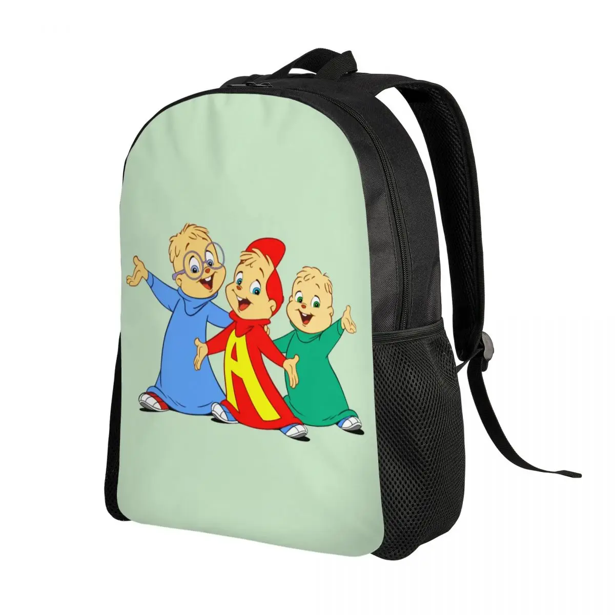 Customized Alvin Seville Simon Cartoon Backpack Men Women Fashion Bookbag for College School The Chipmunks Anime Bags