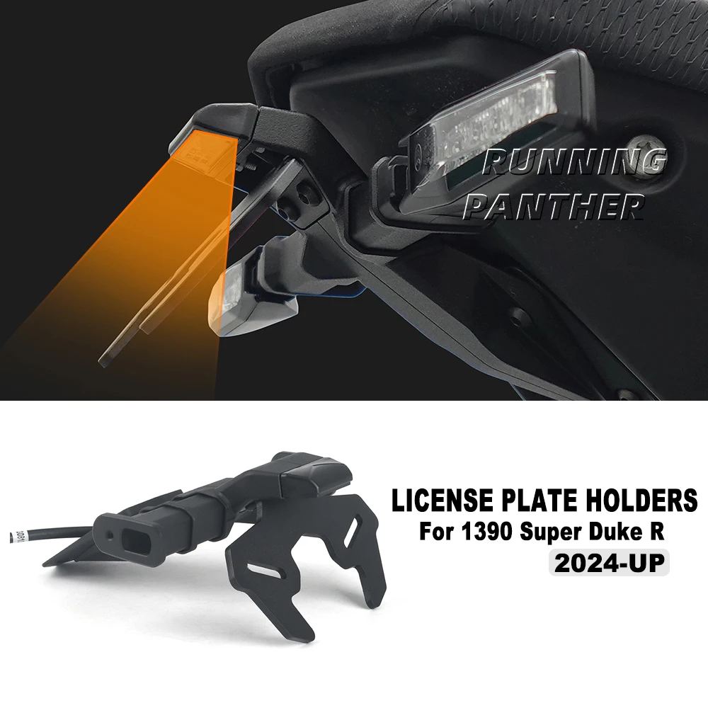 For 1390 Super Duke R 2024-UP Motorcycle Rear Short Tail Stock License Plate Holder Tailstock Frame Bracket Kit