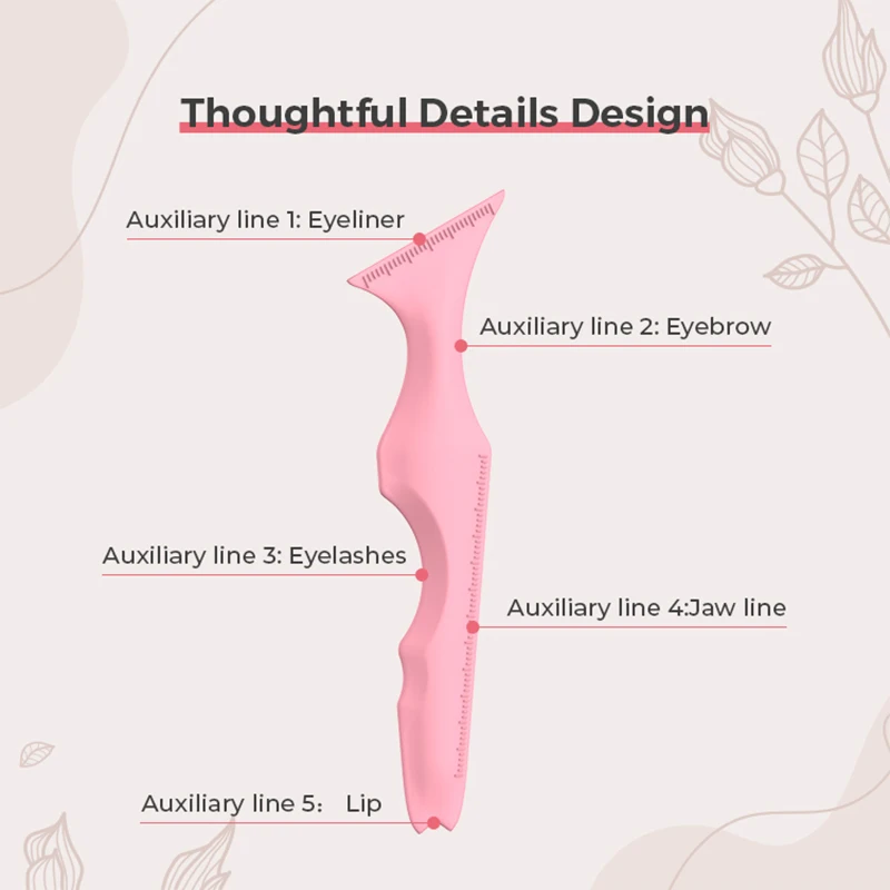 2 pcs Silicone Multi-Purpose Tool Helper for Eyeliner Stencils Wing Tips Eye Quick Eye Makeup Tool Beginners Friendly