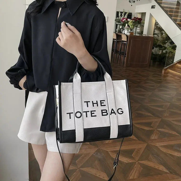 2025 Nuevo bolso de mano para mujer, gran capacidad Patchwork Color-Block Convertible Elegante ​   Bolso de hombro tipo bandolera para viajes de trabajo ​