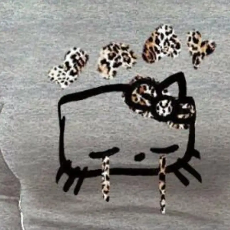 Kawaii anime moda casual sanrio olá kitty calças define novidade em roupas femininas coordenadas combinando-conjunto de roupas de duas peças