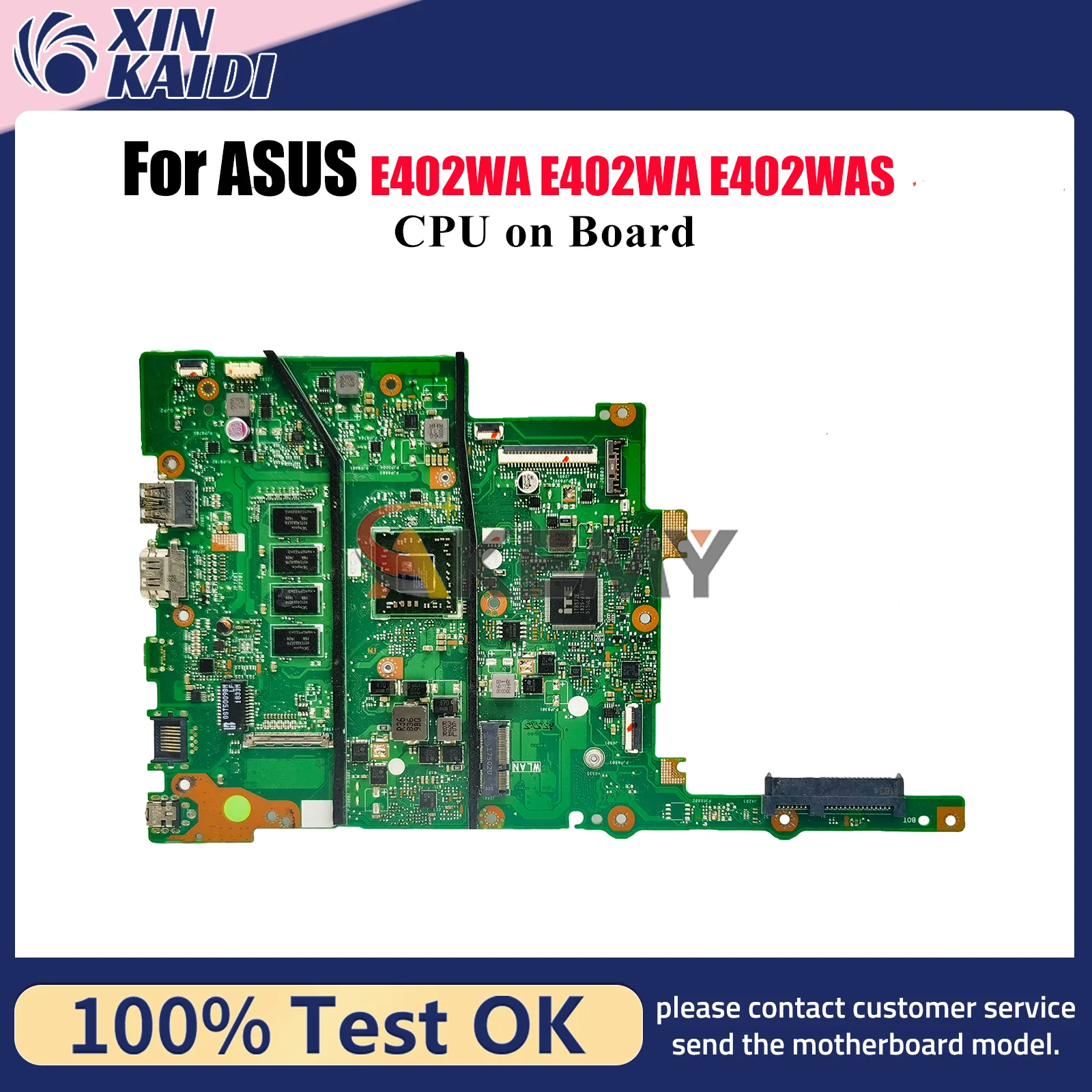 

E402WA Laptop Motherboard For ASUS EeeBook E402W E402WAS E402WA Notebook Mainboard With CPU 100% tests OK fast shipping stk