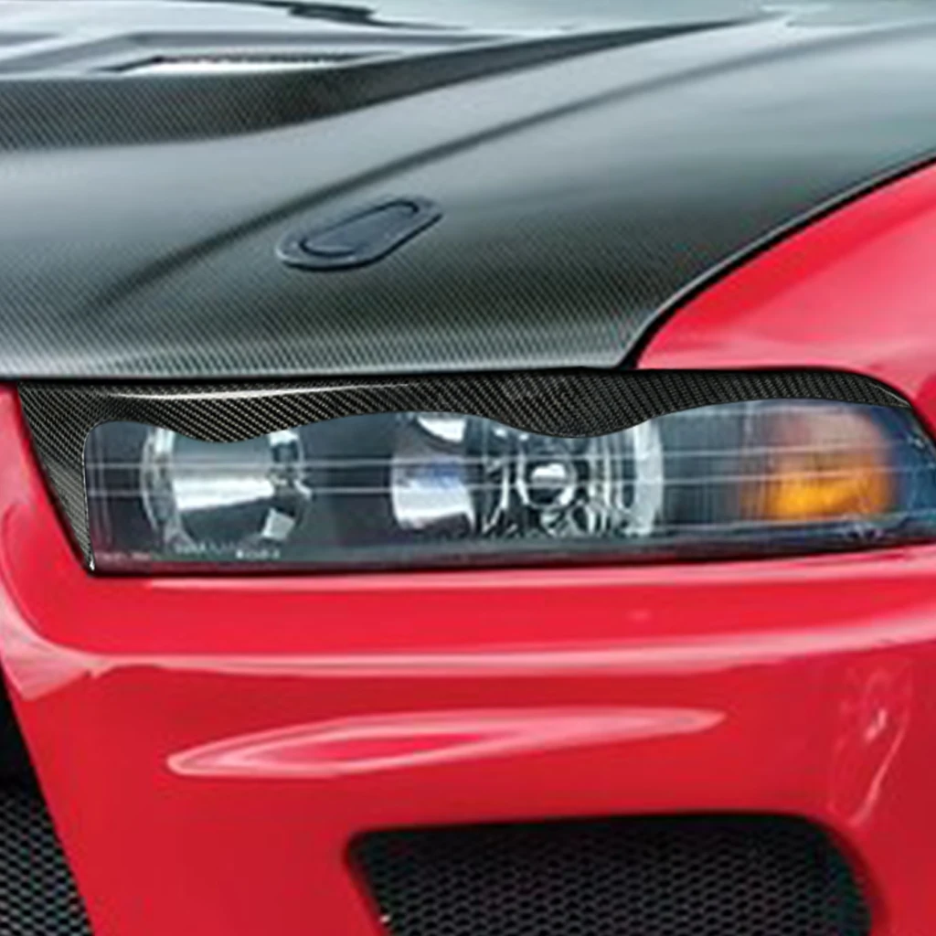 For Mitsubishi Galant 1997 1998 1999 2000 2001 2002 Carbon Fiber Lamp Eyebrows Car Exterior Accessorie Modification Trim Sticker