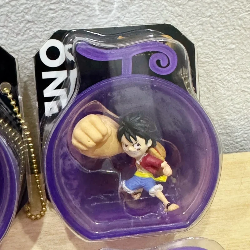 In Stock Bandai Original One Piece Devil Fruit Gashapon Miniature Figure Monkey D. Luffy Keychain Collectible Ornament Gift toy view 5