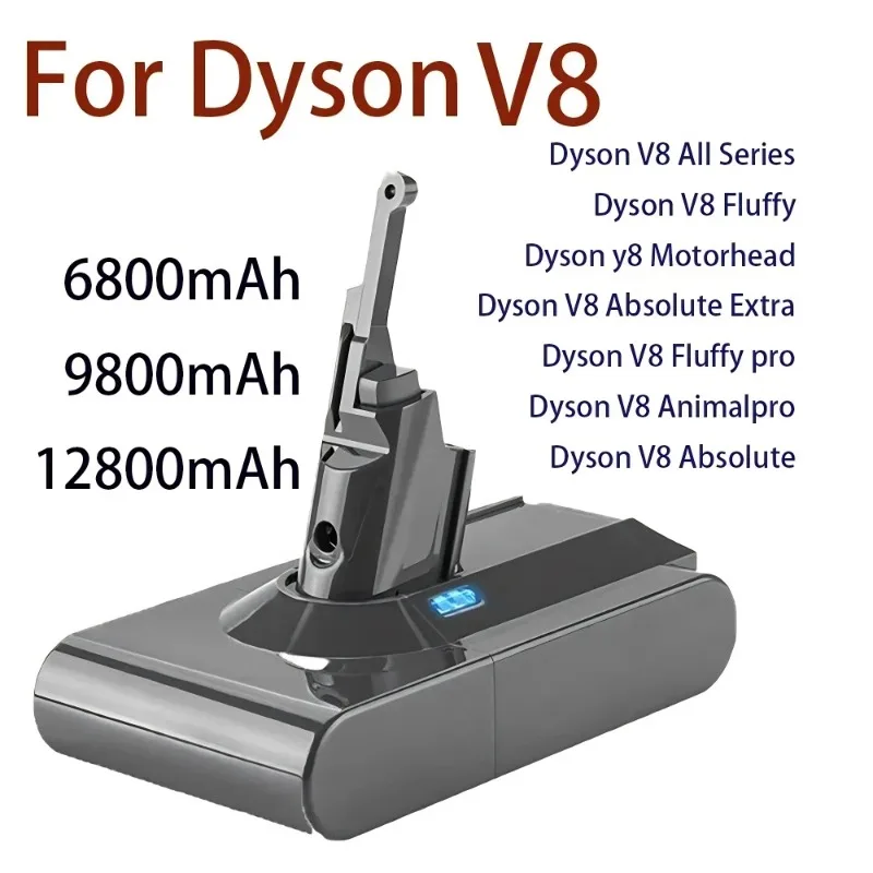 

100% For Dyson V8 21.6V 12800mAh Replacement Battery for Dyson V8 Absolute Cord-Free Vacuum Handheld Vacuum Cleaner Battery