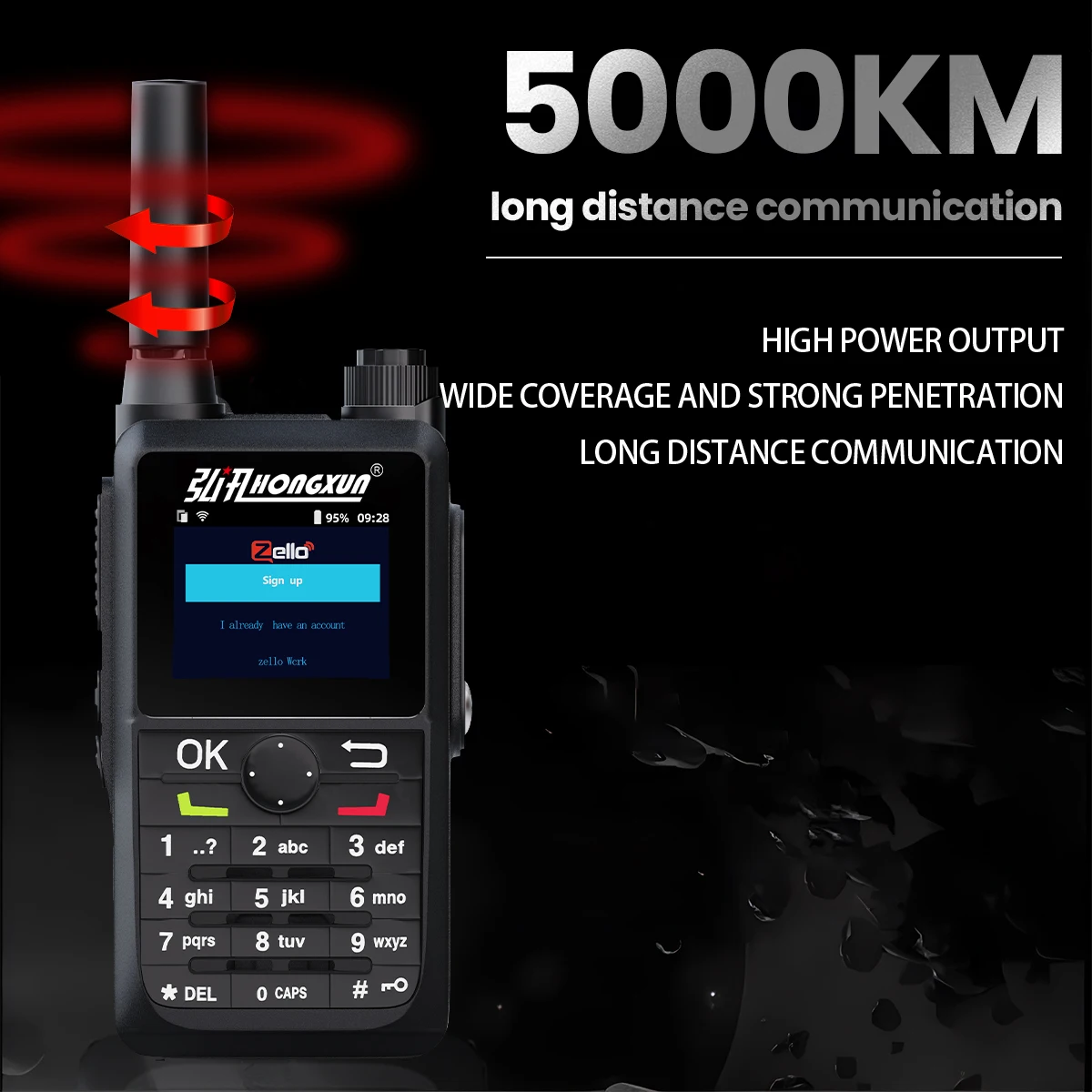 HX T88 Zello 5000km Walkie-talkie 4G LTE POC Network GPS Handheld Two-Way FM Modulated for Radio Global Coverage Advantas