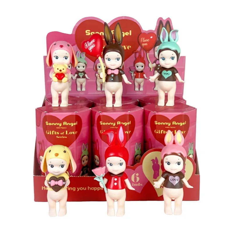 Hochwertige Serie „Das Geschenk der Liebe“ Niedliche Cartoon-Puppe Mini-Mystery-Box Sammlerstück Anime-Figur Autodekoration Geburtstagsgeschenk
