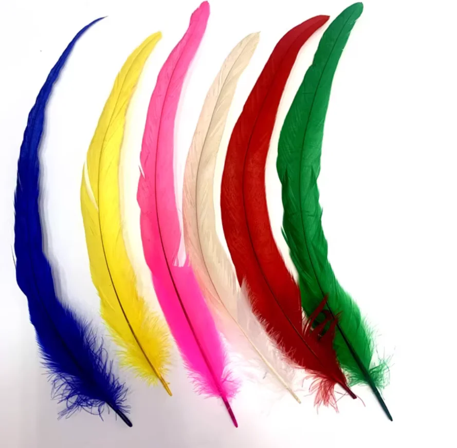 100pcs 30-40cm Wholesale Rooster Feathers Wedding Crafts DIY Natural Feather Handwork Party Plumas Carnival Headwear Decoration