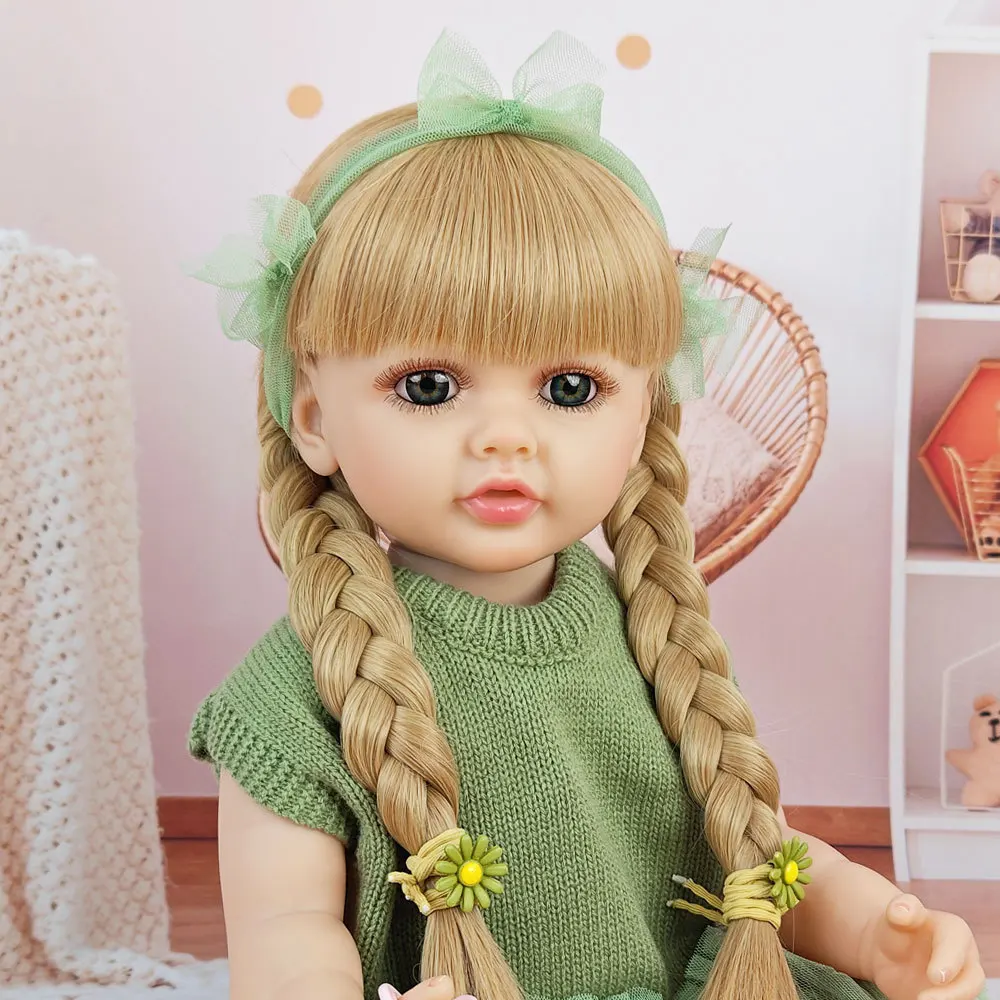 55 ซม.22 นิ้วซิลิโคนนุ่มเต็มรูปแบบ Reborn เด็กทารกเหมือนจริงสาวตุ๊กตาเจ้าหญิงเด็กวัยหัดเดิน Bebe แต่งตัวของเล่นของขวัญวันเกิด