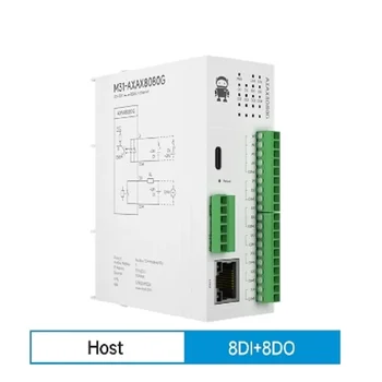 8di + 8do Remote Io Module Rs485 Ethernet Rj45 Zj M31-AXAX8080G Analoge Switch Acquisitie Modbus Tcp Rtu Firmware Upgrade