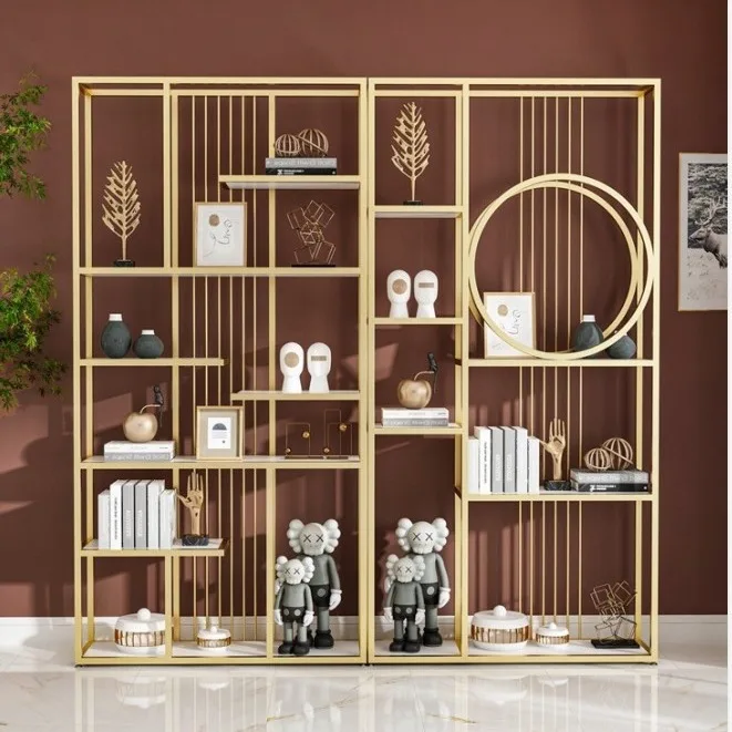Nordic Modern Wrought Iron Bogu Commercial Partition Display Cabinet Storage Shelf Duobao Pavilion Shelf
