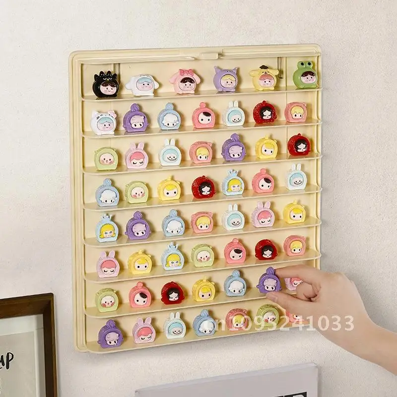 Wall Mount Showcase Clear Acrylic Blind Box Mini Figures Toys Figures Case Box Stand Dust Proof Display Doll Display Storage