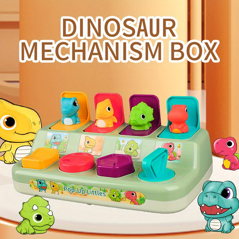 

Interactive Dinosaur Pop Up Toy Early Learning and Brain Development Educational Plaything Counting Sorting Toy