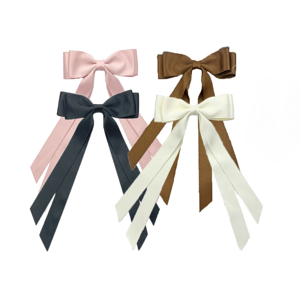 3pcs 달콤한 리본 더블 레이어 나비 활 플로트 공주 머리핀 새로운 발레 스타일 소녀 헤어 액세서리