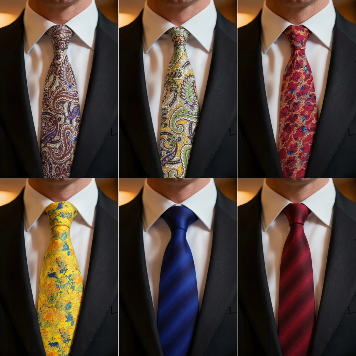 Neue Trendige Seidenkrawatten für Herren 10cm Breite Business Rot Gelb Krawatte Hemd Anzug Smoking Hochzeit Party Alltagskleidung Geschenke