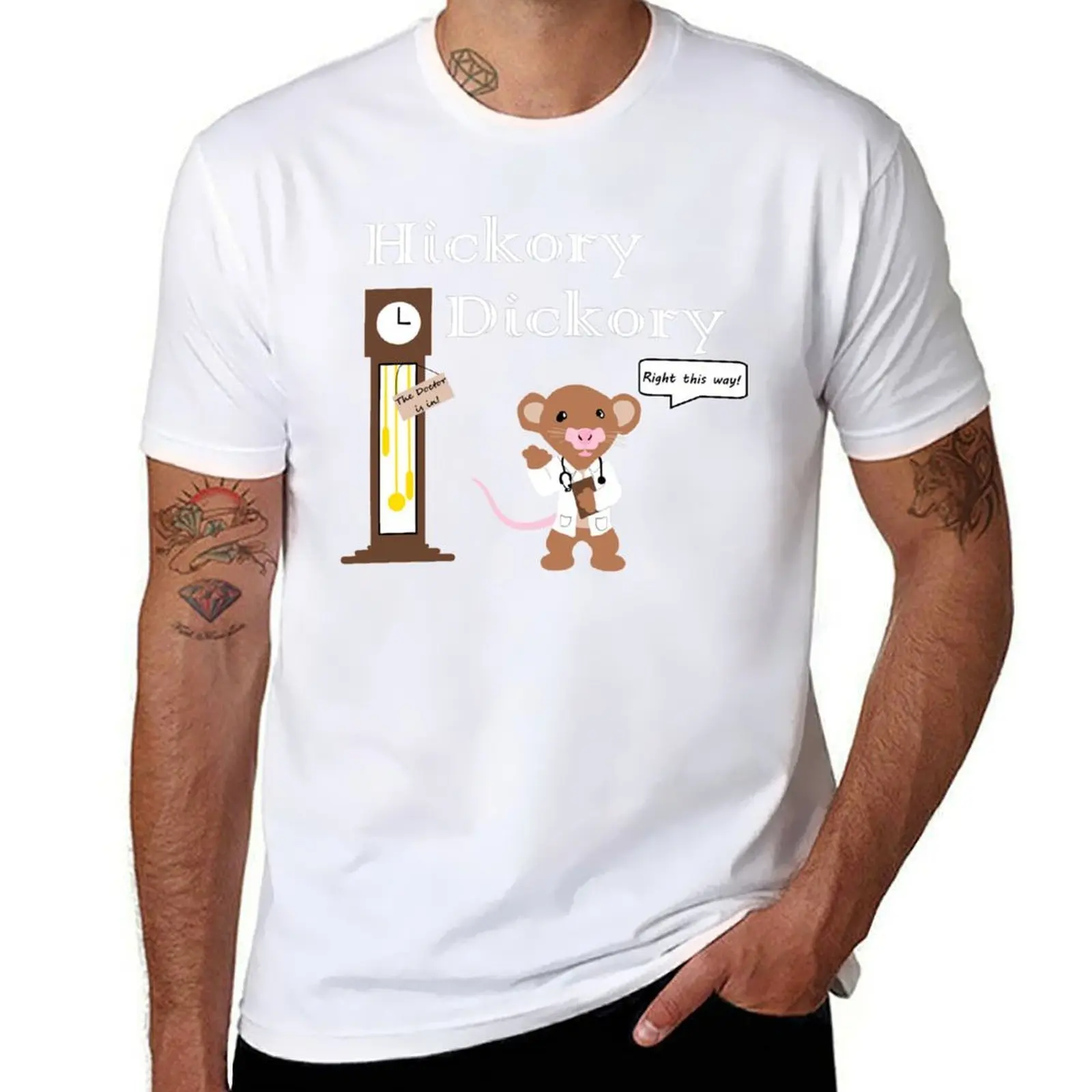 

Hickory Dickory Doc Mouse T-Shirt t shirts cotton 100% anime t shirts for man T-Shirt