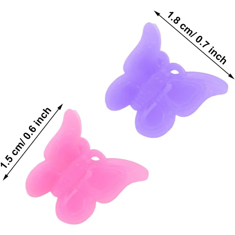 Paquete de 50 pinzas para el pelo de mariposa, Mini accesorios bonitos Pastel para niñas y mujeres de los años 90, colores mate, colores surtidos