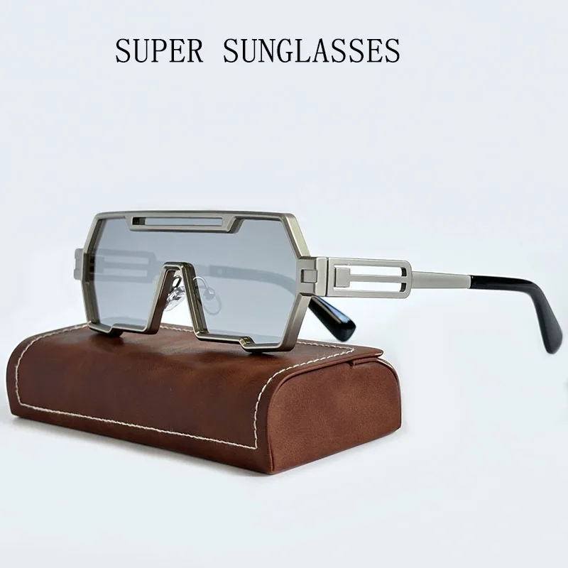 Heavy Metal Steampunk Sunglasses For Men Square Vintage Punk Fashion Glasses Retro Gafas De Sol Hombre Lunette De Soleil Homme