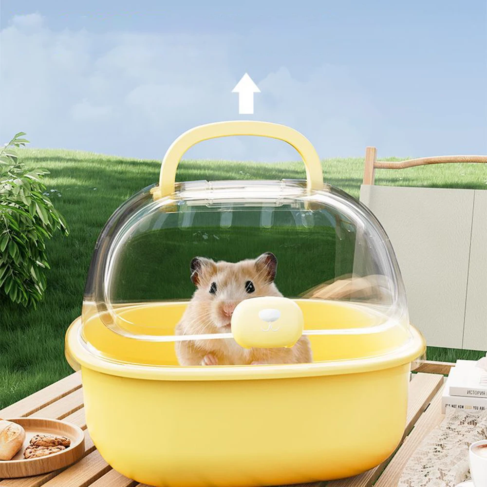 

Portable Breathable Hamster Cage Large Space Escape-Proof Durable Travel Carrier