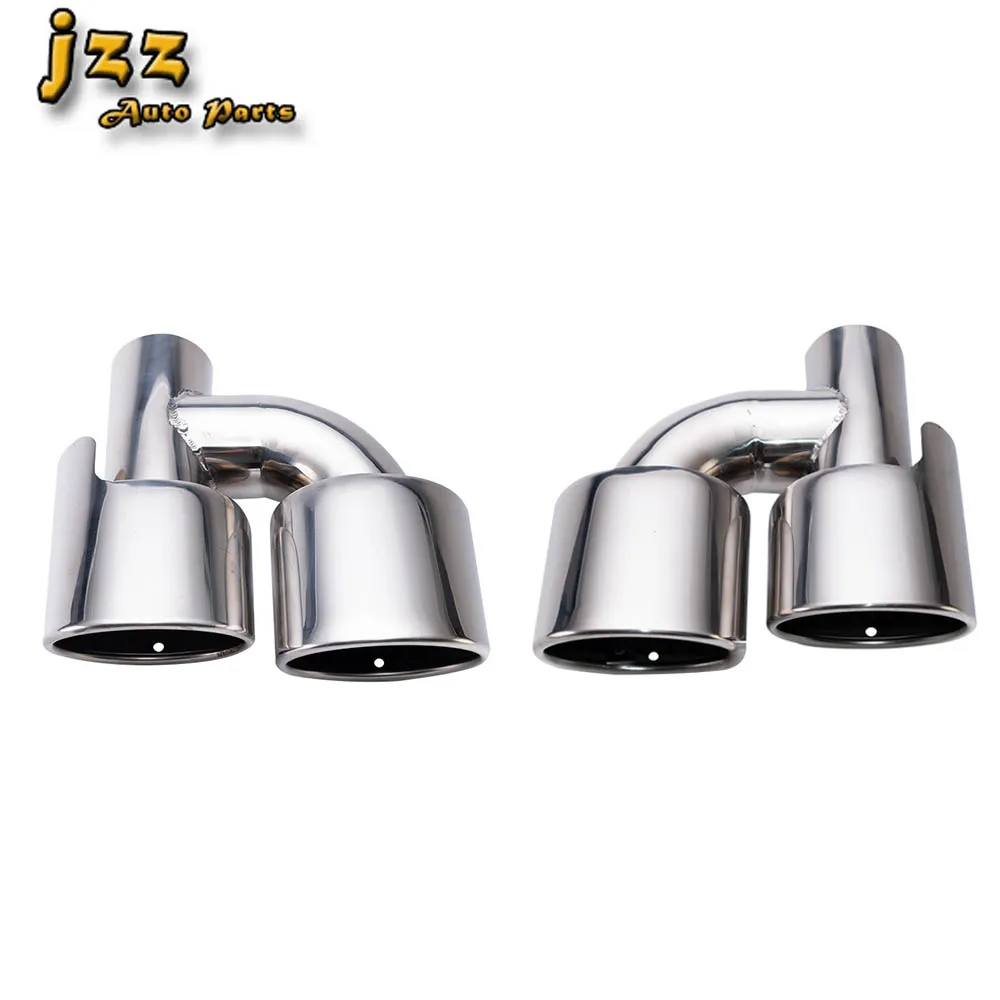 

Stainless steel car muffler exhaust tail pipe interface 63mm dual outlet exhaust tips universal car modification with logo