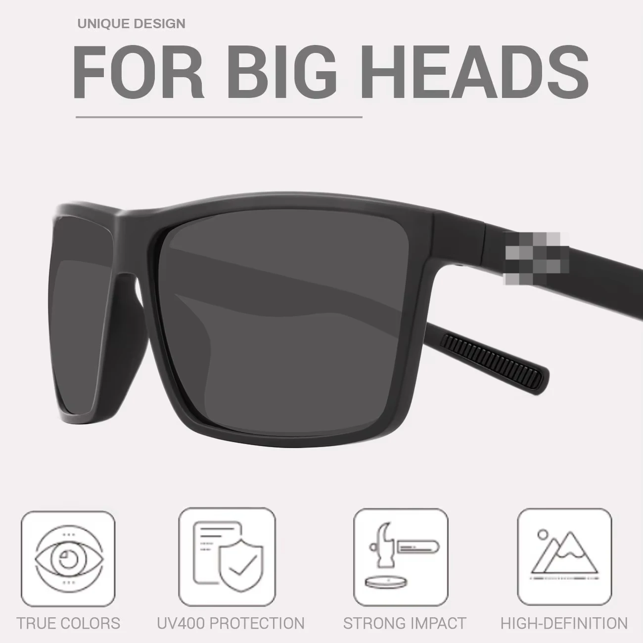 

MAXJULI XXL Size Double Extra Large Z87 Sunglasses for Big Wide Heads Men TR90 Ultralight UV400 Sun Glasses Z8125XXL Quisviker