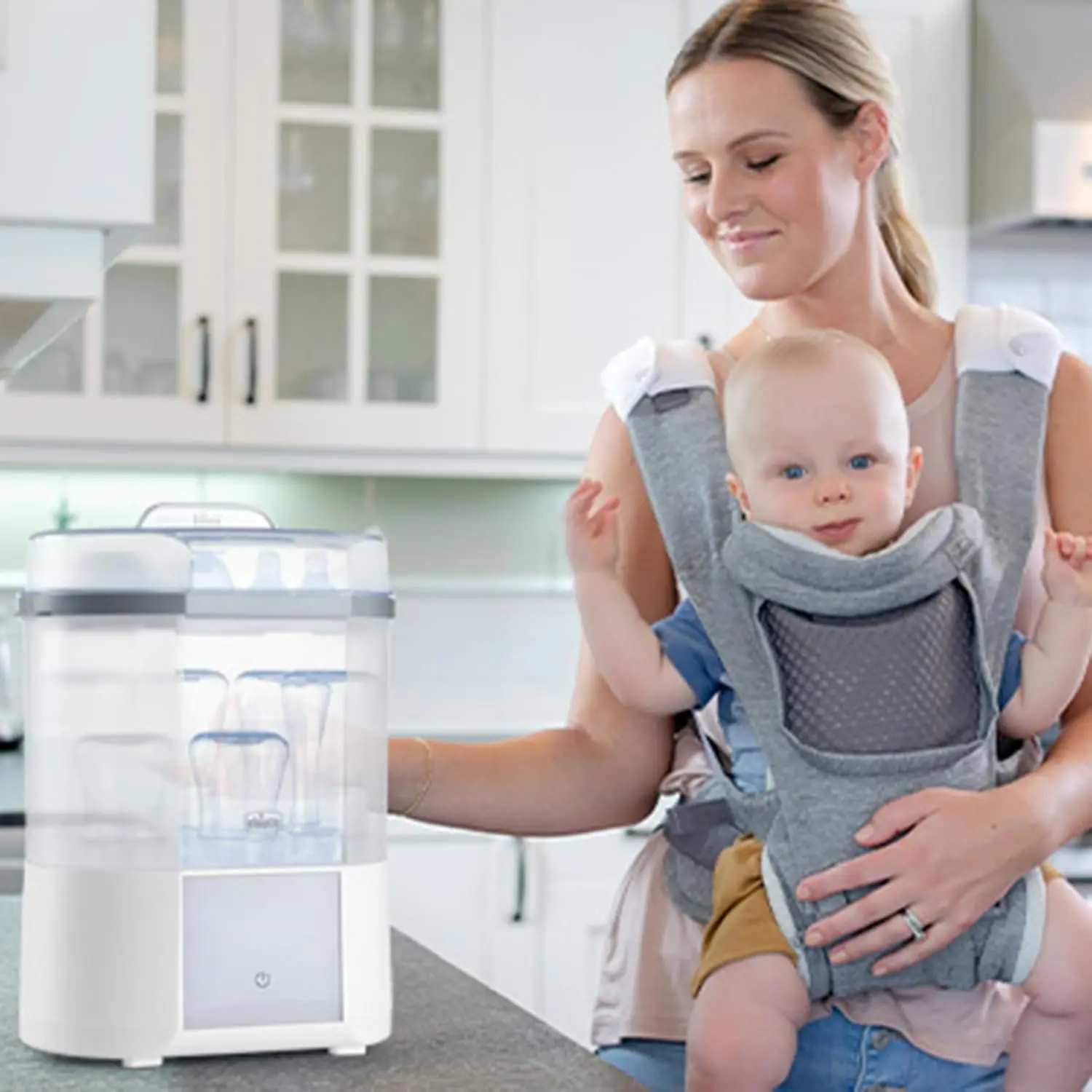 전기 스팀 살균기 및 건조기 아기 병 및 액세서리용 |   99.9% 세균 제거, 4가지 모드, 자동 꺼짐 기능