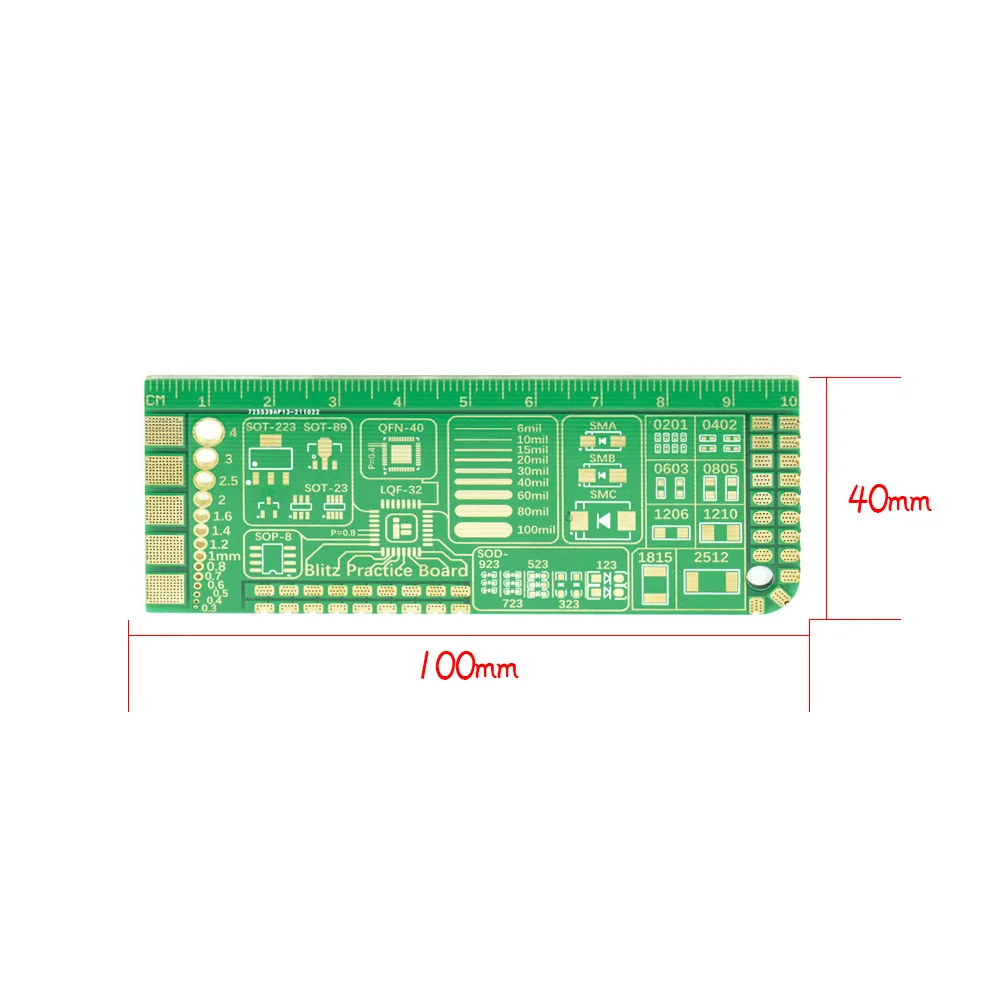 1 / 2pcs IFlight 100x40mm BLITZ PCB Practice Soldering Board for FPV Beginner New Pilots Improving Soldering Level DIY Tool