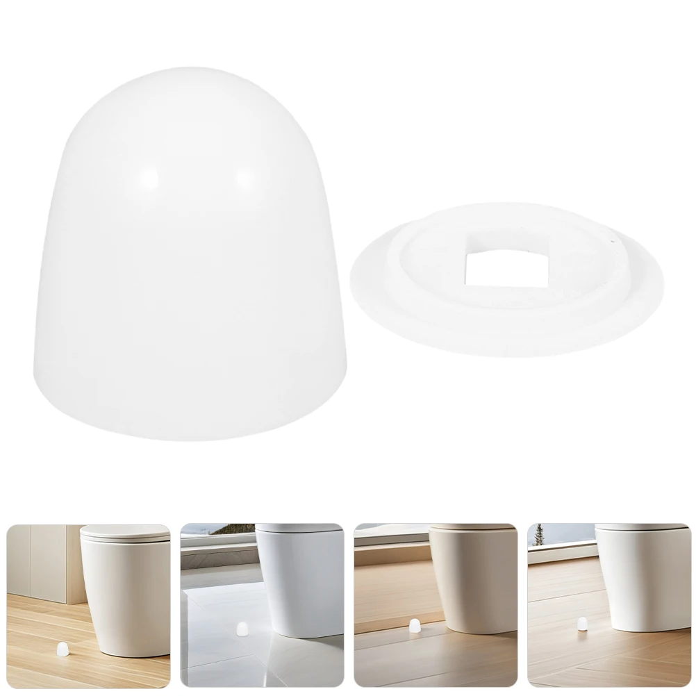 

6 set Toilet Bolt Caps Universal Plastic Covers For Toilet Bowl Seat Floor Screws Round Push On With Extra Washers Durable Easy